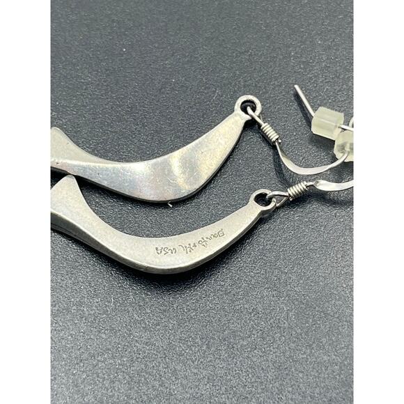 Danforth Pewter Abstract Wave Dangle Vintage Modernist
Retro Pierced Earrings - Picture 6 of 8